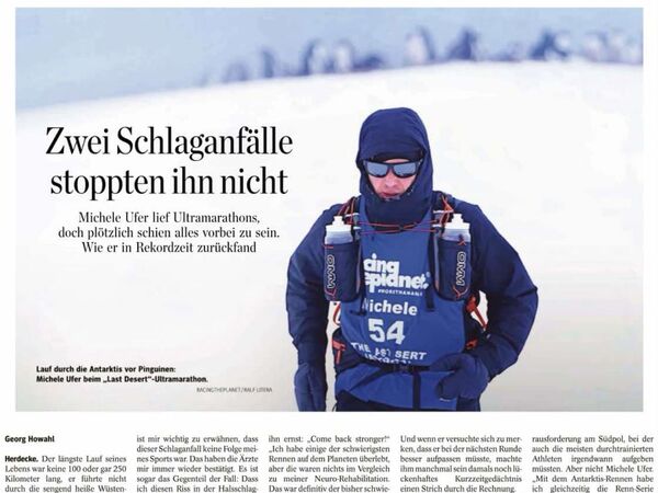 Von Schlaganfall nicht zu stoppen: Mann rennt durch die Antarktis | Dr. Michele Ufer, Speaker, Sportpsychologe, Extremläufer
