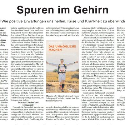 Spuren im Gehirn - Wie positive Erwartungen uns helfen, Krise und Krankheit zu überwinden | Dr. Michele Ufer, Speaker, Sportpsychologe, Extremläufer