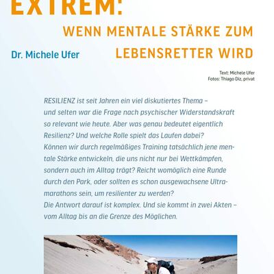 Resilienz extrem – wenn mentale Stärke zum Lebensretter wird | Dr. Michele Ufer, Speaker, Sportpsychologe, Extremläufer