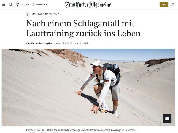 Mentale Resilienz | Dr. Michele Ufer, Speaker, Sportpsychologe, Extremläufer
